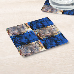 Posavasos Cuadrado De Papel pecho de carnaval