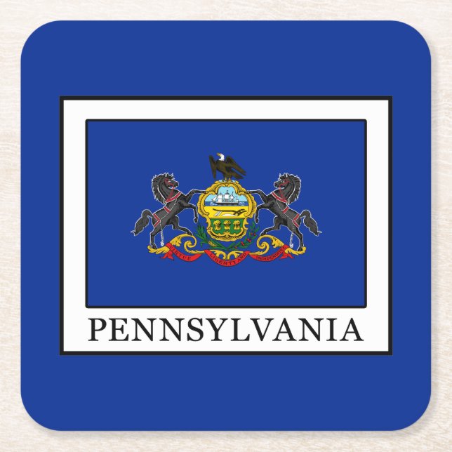 Posavasos Cuadrado De Papel Pennsylvania (Anverso)