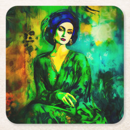 Posavasos Cuadrado De Papel Pensamientos profundos