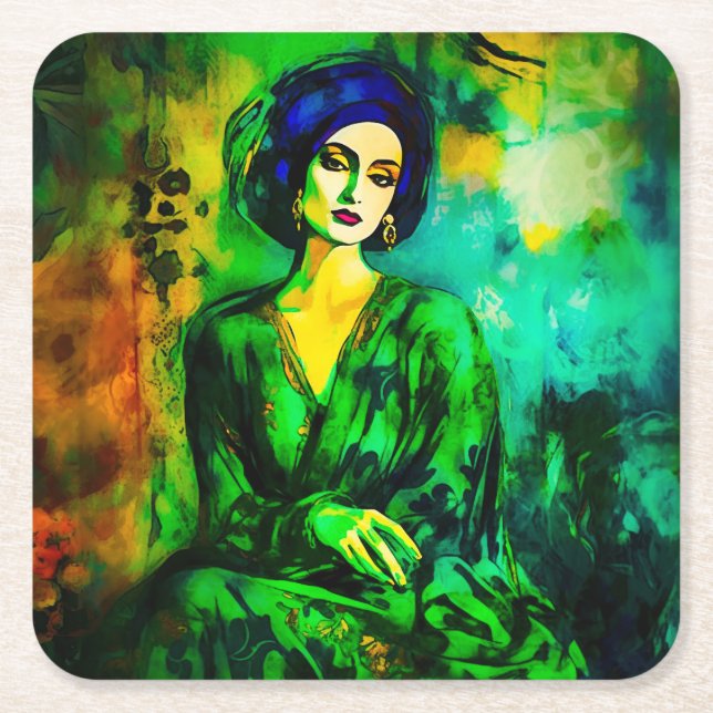 Posavasos Cuadrado De Papel Pensamientos profundos (Anverso)