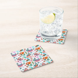 Posavasos Cuadrado De Papel Pequeña servilleta de papel de cumpleaños