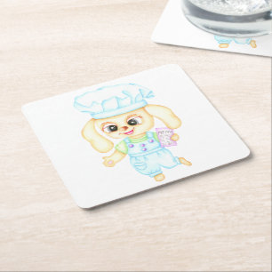 Posavasos Cuadrado De Papel Pequeño panadero