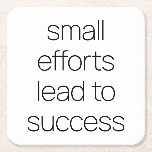 Posavasos Cuadrado De Papel Pequeños esfuerzos de reparación de papel (Anverso)