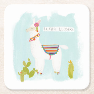 Posavasos Cuadrado De Papel Perdedores de Llater