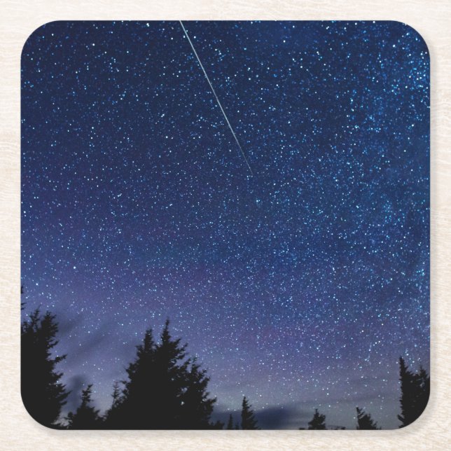 Posavasos Cuadrado De Papel Perseid Meteor Shower (Anverso)