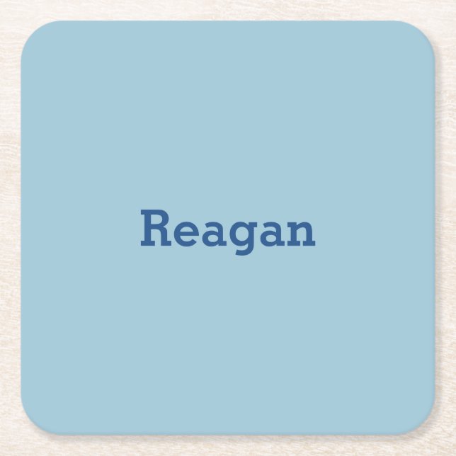 Posavasos Cuadrado De Papel Personalizable azul gris verde (Anverso)