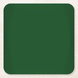 Posavasos Cuadrado De Papel Personalizable moderno de Forest Green