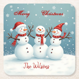 Posavasos Cuadrado De Papel Personalizado