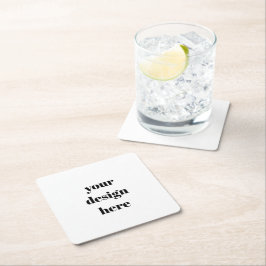 Posavasos Cuadrado De Papel Personalizado