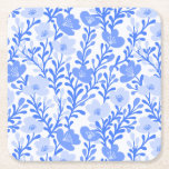 Posavasos Cuadrado De Papel Personalizado de Baby Shower Floral Floral Floral<br><div class="desc">Espero que te guste este patrón de flor silvestre hecho a mano en las tiras de personalizado. Perfecto para una ducha de bebé personalizado,  boda,  fiesta nupcial o cumpleaños. Añade tu propio texto. Revisa mi tienda por muchos más colores y patrones y hazme saber si quieres algo personalizado.</div>