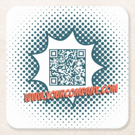 Posavasos Cuadrado De Papel Personalizado de Servicio de Limpieza Promocional 