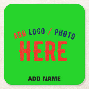 POSAVASOS CUADRADO DE PAPEL PERSONALIZADO ESTILO MODERNO LIME VERIFICADO VERIF