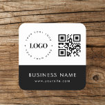 Posavasos Cuadrado De Papel Personalizado logotipo comercial Código QR y profe<br><div class="desc">Promueva su negocio con esta moderna montaña rusa,  que incluye el logotipo de personalizado,  el código QR y el texto. Añade fácilmente tus detalles haciendo clic en la opción "personalizar".</div>