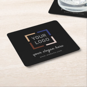 Posavasos Cuadrado De Papel Personalizado Marca comercial de logotipo