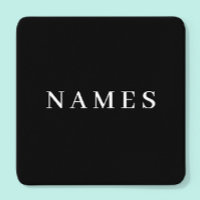 Personalizado negro simple Añadir su nombre elegan