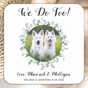 Posavasos Cuadrado De Papel Personalizado Nosotros También Eucalyptus Perro Ma