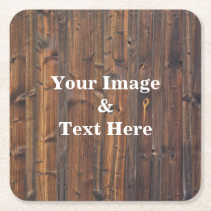 Posavasos Cuadrado De Papel Personalizado Personaliza Tu Propia Foto Madera 