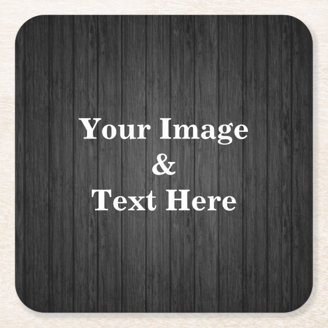 Posavasos Cuadrado De Papel Personalizado personalizado su propia foto de (Anverso)