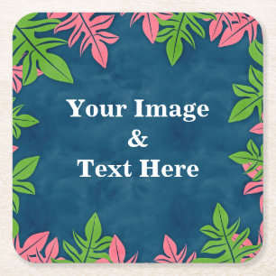 Posavasos Cuadrado De Papel Personalizado personalizado tu propia foto plaza d