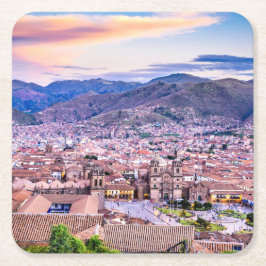 Posavasos Cuadrado De Papel Personalizado Square Coasters Cusco