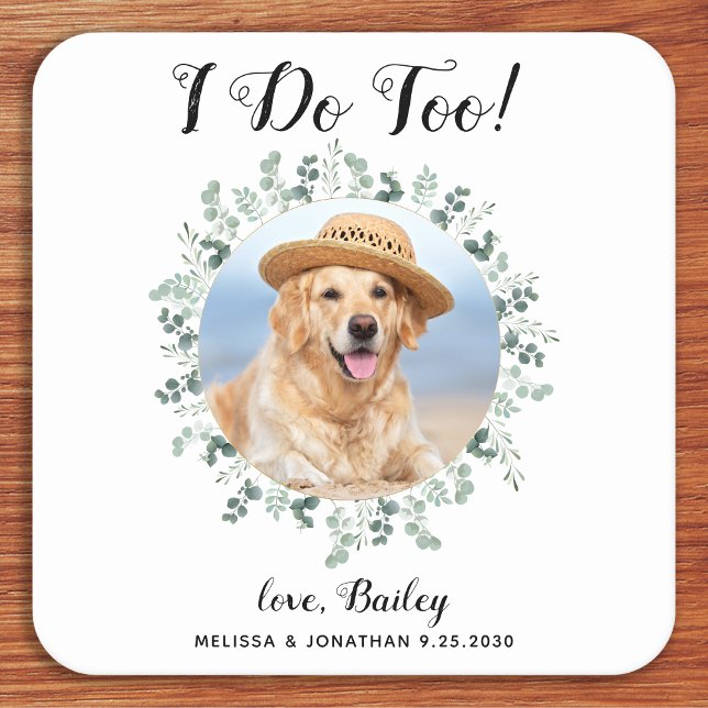 Posavasos Cuadrado De Papel Personalizado Yo También Eucalyptus Mascota Foto B (Subido por el creador)