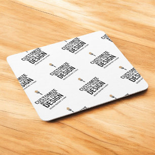 Posavasos Cuadrado De Papel Personalizados Minimalistas Personalizados con la 