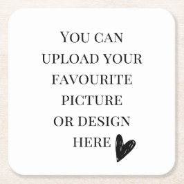 Posavasos Cuadrado De Papel Personalizar 4" x 4"