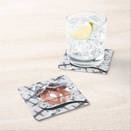 POSAVASOS CUADRADO DE PAPEL PERSONILIZE TEXT AND PICTURE