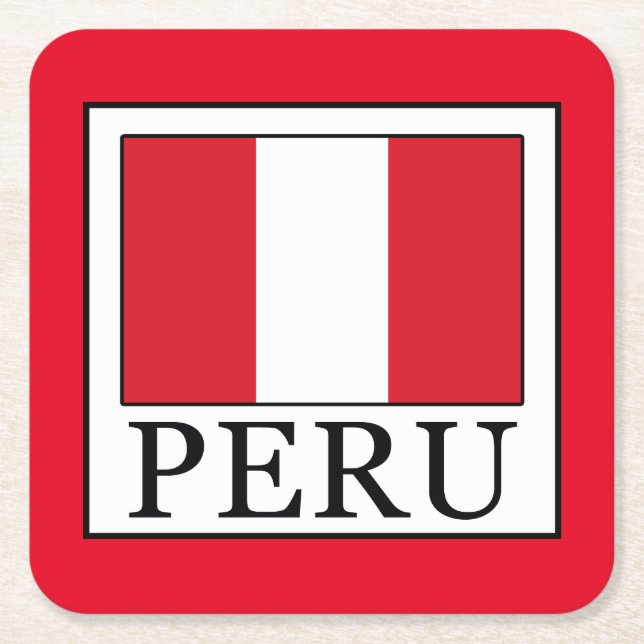 Posavasos Cuadrado De Papel Perú (Anverso)