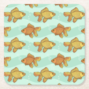 Posavasos Cuadrado De Papel Pescado-modelo