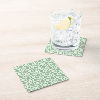 Posavasos Cuadrado De Papel Pétalos en Silencio 03. Estampado floral.