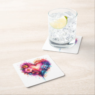 Posavasos Cuadrado De Papel Petit Verre Shooter Love Design