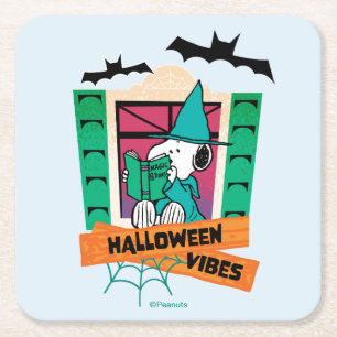 Posavasos Cuadrado De Papel Pez Snoopy Pociones Mágicas Halloween
