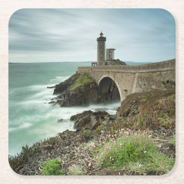 Posavasos Cuadrado De Papel Phare du Petit Minou (Anverso)