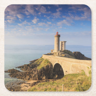 Posavasos Cuadrado De Papel Phare du Petit Minou (faro de Minou) el   Francia