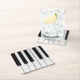 Posavasos Cuadrado De Papel Piano