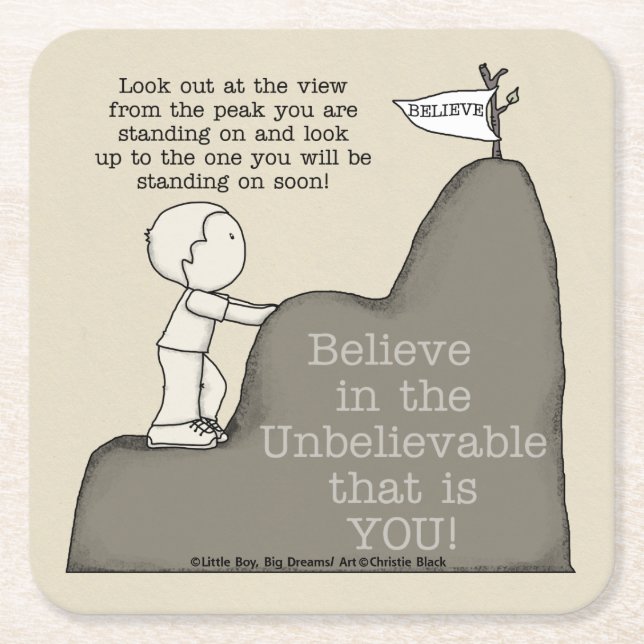 Posavasos Cuadrado De Papel Pico a pico (Anverso)