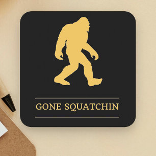Posavasos Cuadrado De Papel Pie Grande Divertido Desaparecido Sasquatch