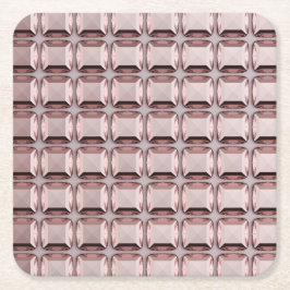 Posavasos Cuadrado De Papel Piedras Preciosas de Morganita Rosa