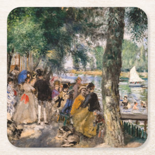 Posavasos Cuadrado De Papel Pierre-Auguste Renoir - Bañistas en el Sena