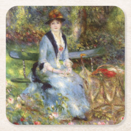Posavasos Cuadrado De Papel Pierre-Auguste Renoir - Dans les Rosas