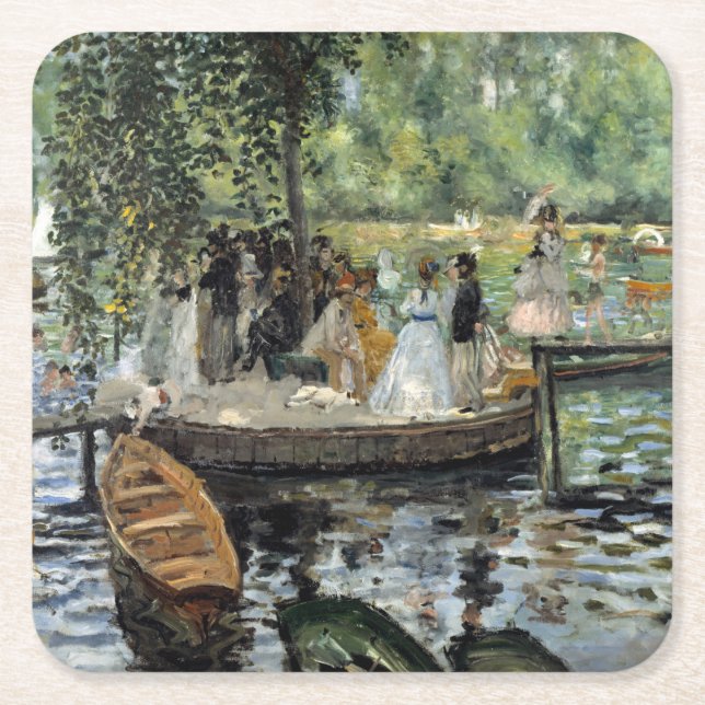 Posavasos Cuadrado De Papel Pierre-Auguste Renoir - La Grenouillere (Anverso)