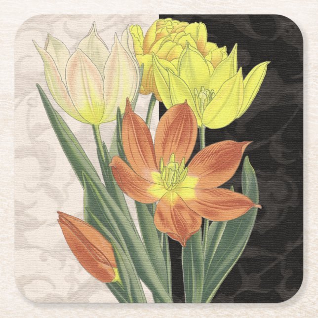 Posavasos Cuadrado De Papel Pieza central II (Anverso)