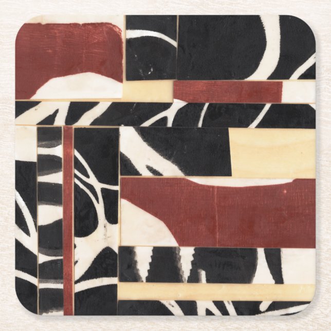 Posavasos Cuadrado De Papel Piezas y piezas II (Anverso)