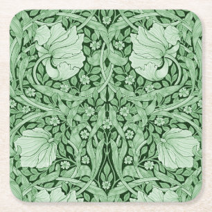 Posavasos Cuadrado De Papel Pimpernel Green, William Morris