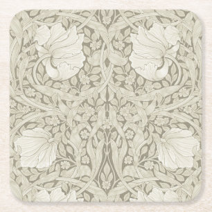 Posavasos Cuadrado De Papel Pimpernel Ivory, William Morris