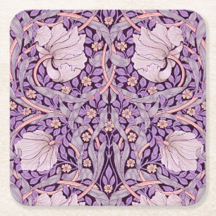 Posavasos Cuadrado De Papel Pimpernel Purple, William Morris