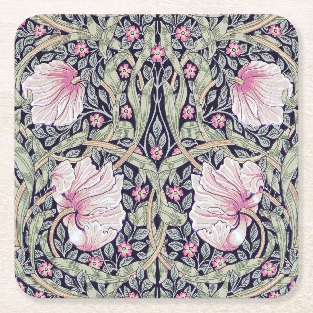 Posavasos Cuadrado De Papel Pimpernel, William Morris (Anverso)