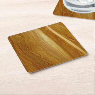Posavasos Cuadrado De Papel Pine Wood II Faux Wooden Textura