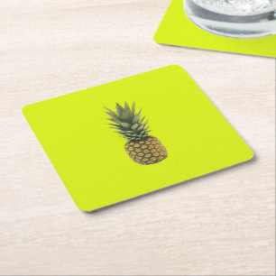 Posavasos Cuadrado De Papel Pineapple dulce
